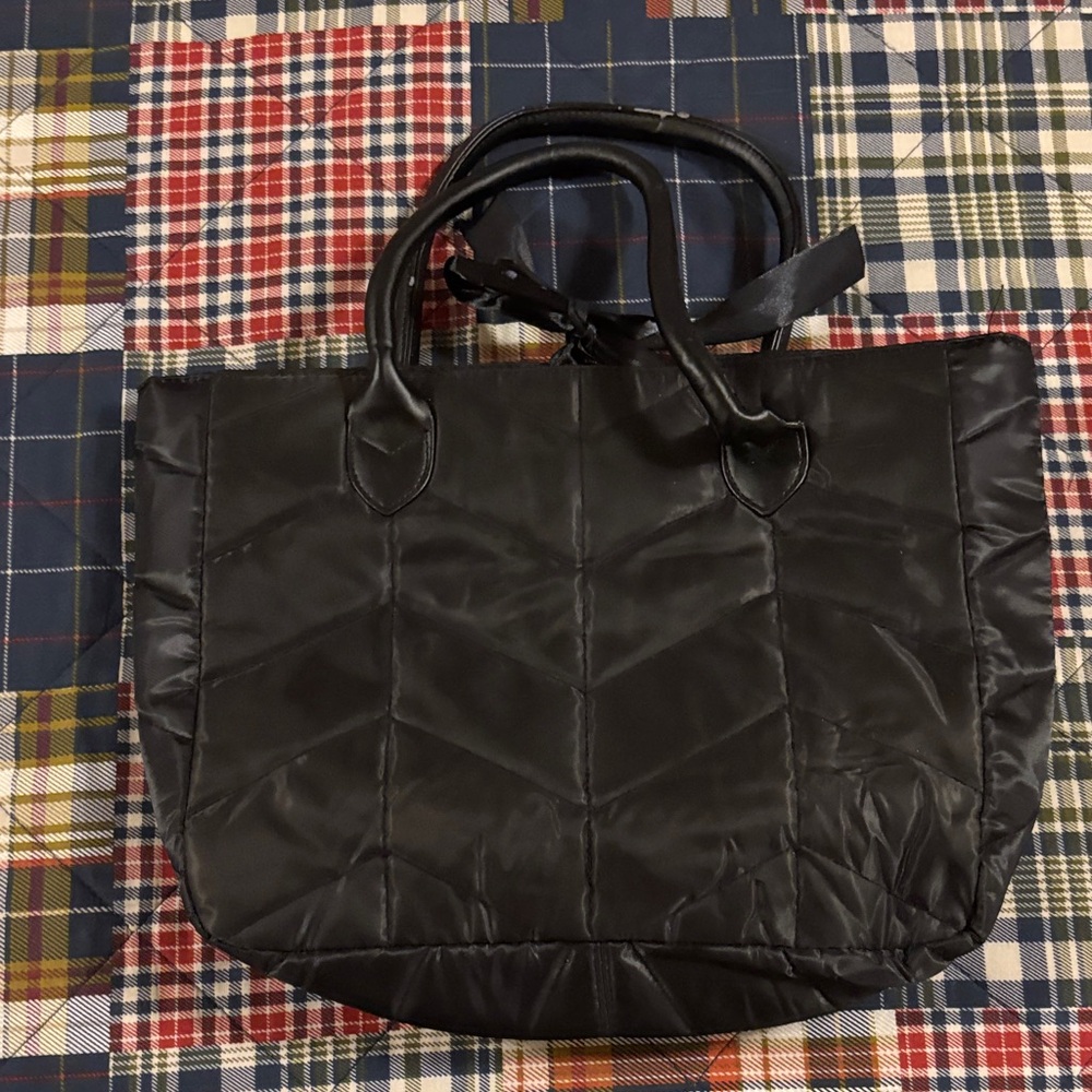 Black Quilted Women’s Tote Bag